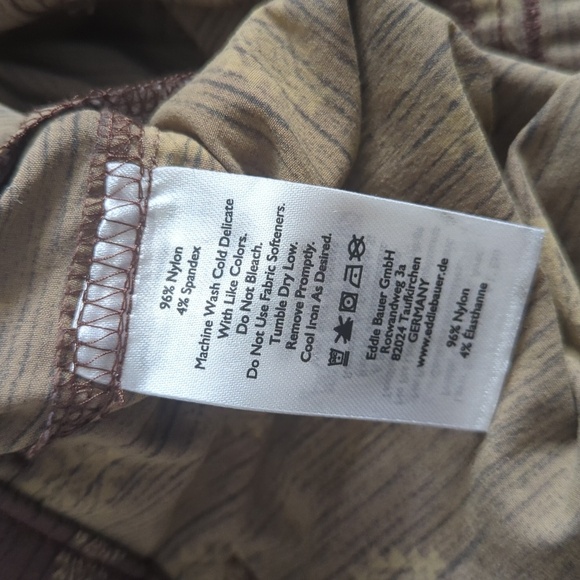 Eddie Bauer Travex Men’s Shorts Size 32 Brown Geometric Print  Stretch Nylon - Picture 4 of 12